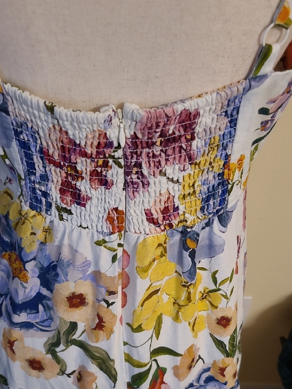 FARM Rio White Maxi Dress with Multi-Color Floral Print - Picture 6 of 7